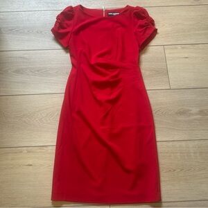 EUC Karl Lagerfeld‎ Red Midi Dress Size 2